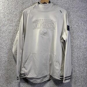 Minnesota Vikings Sweatshirt Mens 2XL Beige NFL Football UNRL Elevation Hoodie